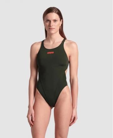 COSTUME W TEAM SWIMSUIT SWIM TECH SOLID 900 dark sage