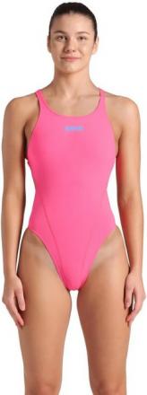 COSTUME W TEAM SWIMSUIT SWIM TECH SOLID 908 shocking pinl-bl