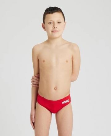 SLIP B TEAM SWIM BRIEFS SOLID 450 red-white