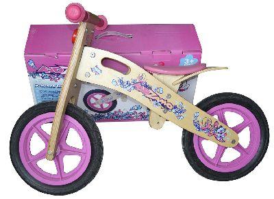 BICICLETTA SENZA PEDALI IN LEGNO KIDZAMO FLOWER