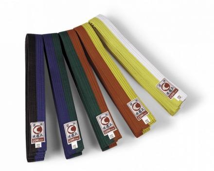 CINTURA KARATE' E  JUDO BICOLORE VI 190 cm 330 ARANCIO-VERDE