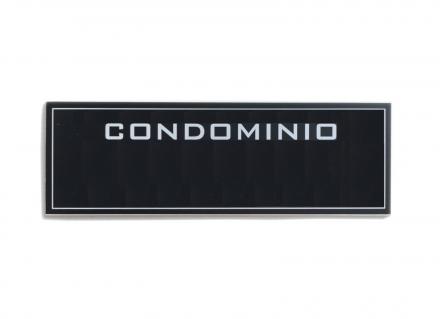 TARGA ALLUMINIO NERA mm 44 x 16 PERSONALIZZABILE