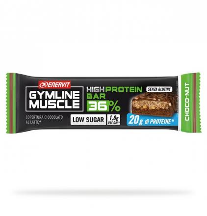 BARRETTA ENERVIT GYMLINE 36% BAR HAZELNUT LS CHOCO NUT 55gr