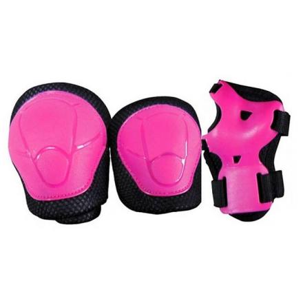 SET DI PROTEZIONI KIDS FUCSIA GINOCCHIERE-GOMITIERE-PARAPOL