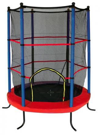 TRAMPOLINO PER ESTERNO CON RETE DI PROTEZIONE  140 cm D.