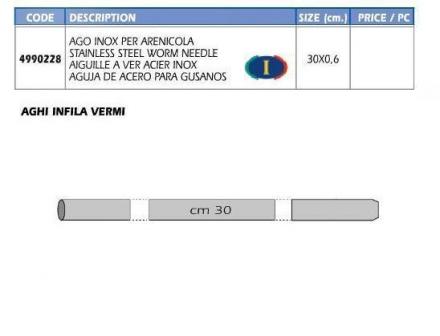 AGO LINEAEFFE INOX ARENICOLA CM 30X0.9