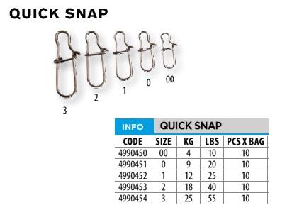 QUICK SNAP misura 00 4kg 10pz