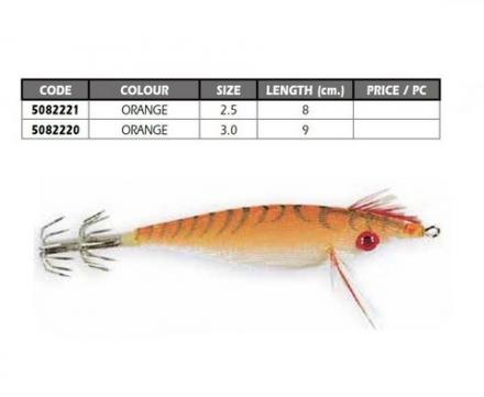 TOTANARA LINEAEFFE SQUID JIG SETA ARANCIONE MM.90 3.0DIKI