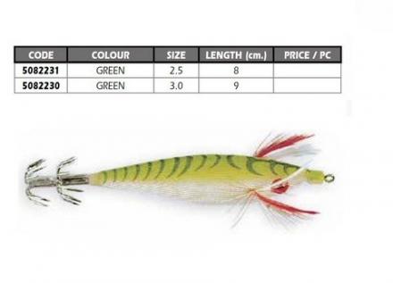 TOTANARA LINEAEFFE SQUID JIG SETA VERDE MM.90 3.0DIKI DIKI