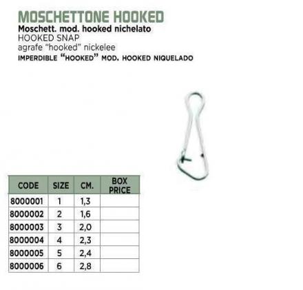 MOSCHETTONE NICHELATO N.1  CM 1.3 100pz