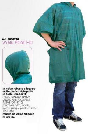 PONCHO IN VINILE LINEAEFFE NYLON ROBUSTO E LEGGERO RIPIEGHEV
