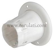 Cuffia e ghiera passacavi PVCbianca  cf.5pc