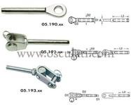 Terminale inox occhio  5 mm