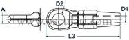 Terminale inox occhio  5 mm