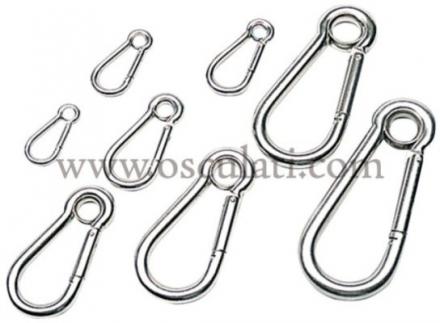 Moschettone inox occhio mm 5 cf.10pc