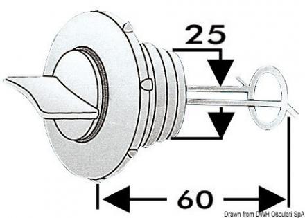 Tappo scarico nylon 25 mm