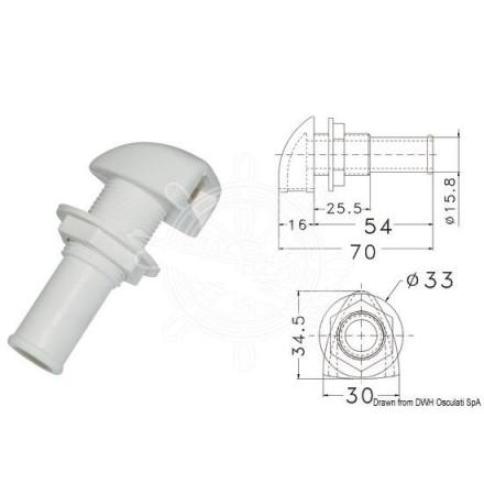 Sfiato in plastica  16 mm