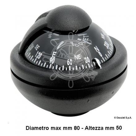 BUSSOLA RIVIERA COMET 1 SU PIANO GRIGIA A 81mm 25.006.01 OSCULATI