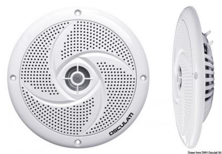 Casse stereo ultra piatte doppio cono bianche 5,25
