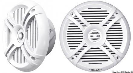 Casse a due vie con LED RGB progr. 6,25'' bianche