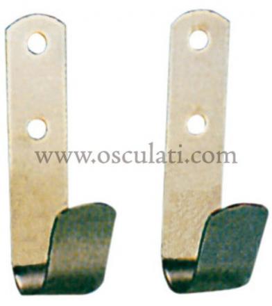 Coppia ganci sostegno inox 22-32 mm