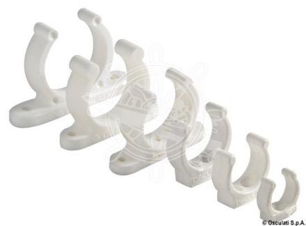 Clip bianca plastica pesante 25 mm cf.10pc