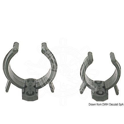 Clip bianca in nylon 22/28 mmcf.10pc