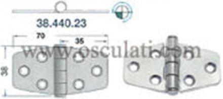 Cerniera standard 70x38 mm