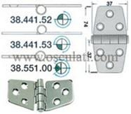 Cerniera nodo sporgente 74x37mm