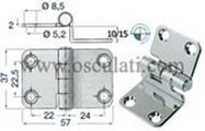 Cerniera inox 57x37x10 mm