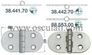 Cerniera inox rovesciata 68x39 mm