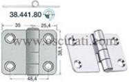Cerniera nodo sporgente 60,4x38,1 mm