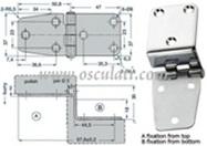 Cerniera inox 97,8x37 mm