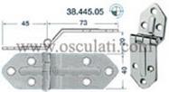 Cerniera inox sporgente 118x40 mm