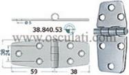Cerniere inox 97x38 mm