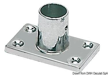 Supporto pulpito 90� 22 mm rettangolare