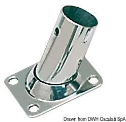 Basetta rettangolare inox 60� 22 mm