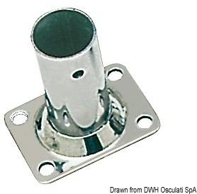 Basetta rettangolare inox 90� 22 mm