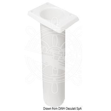 Portacanne polipr. quadrato UV stab. bianco 230 mm