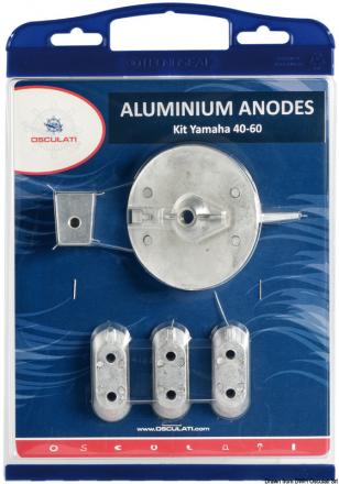 Kit anodi compatibile Yamaha 4T 40/60 alluminio