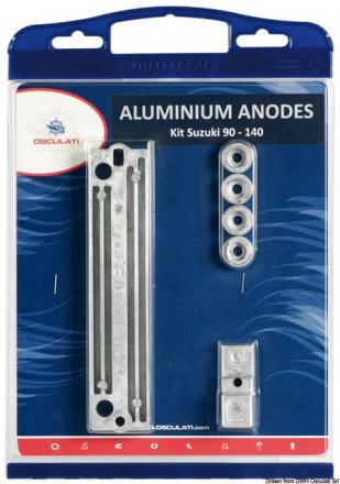 Kit anodi compatibile Suzuki alluminio 90/140 HP