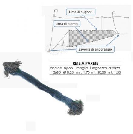 RETE A PARETE H1,50mt L.20mt 0,2x1,75mm