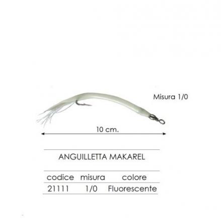 ANGUIL MAKAREL MISURA 1/0 FLUORESCENTE 25 pezzi