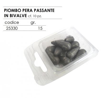 PIOMBO PERA PASSANTE 15GR. 10 PEZZI