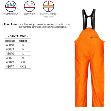 PANTALONE IMPERMEABILE PROFESSIONALE PESANTE TG.L