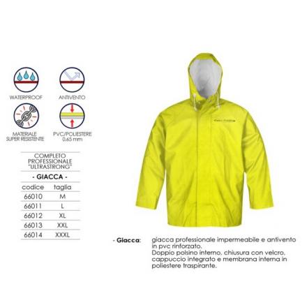 GIACCA PROFESSIONALE ULTRASTRONG TG.M COLORE GIALLO