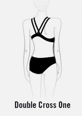 COSTUME W ONE DOUBLE CROSS BACK ONE PIECE - gallery 2
