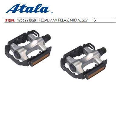 PEDALI MTB AAM PED-58 ALLUMINIO SILVER/BLACK - gallery 2