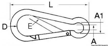 Moschettone inox 3 mm - gallery 2