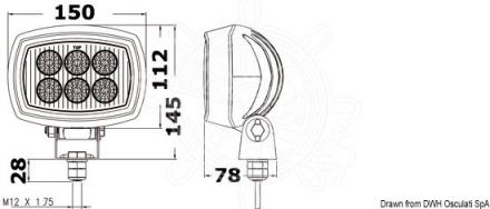 FARO LED DA ROLL BAR 6*3W EQUIVALE 110W 12/24V CONO 60� x 40 - gallery 2